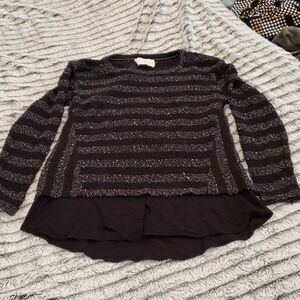 Black and white striped Vince Camuto sweater